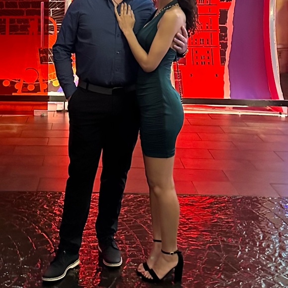 Show Girl Ruched Halter Neck Mini Dress - Picture 8 of 9